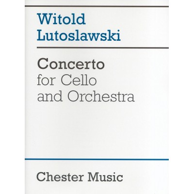 CHESTER MUSIC Concerto For Cello And Orchestra