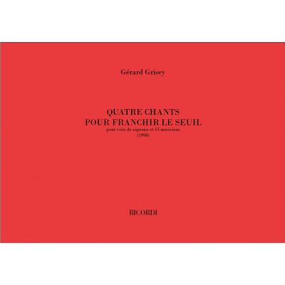 Quatre Chants Pour Franchir Le Seul