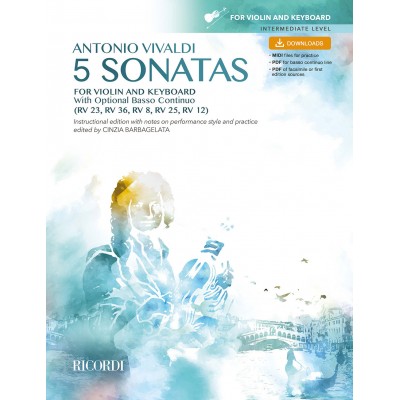 RICORDI 5 Sonatas for violin and keyboard