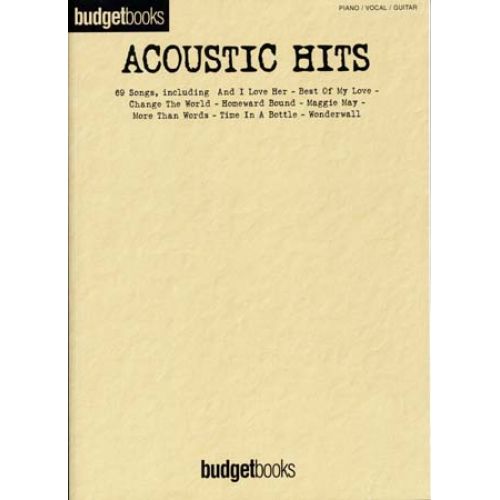 BUDGETBOOKS ACOUSTIC HITS - PVG