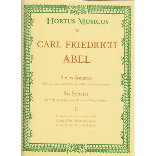 ABEL SECHS SONATEN FüR VIOLA DA GAMBA UND BASSO CONTINUO, II