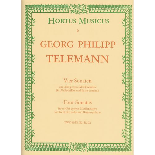 TELEMANN G.PH. - 4 SONATEN - FLUTE A BEC ET BC