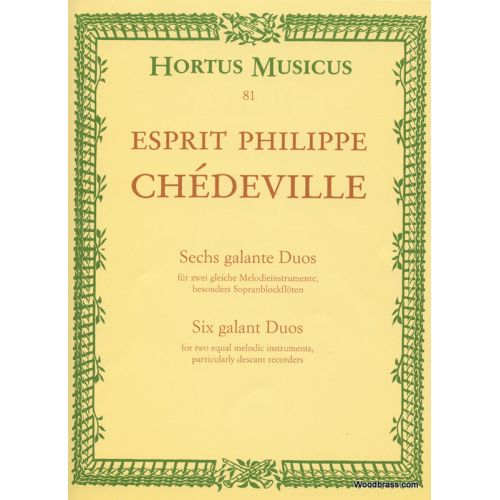 BARENREITER CHEDEVILLE E. PH. - SECHS GALANTE DUOS - 2 INSTRUMENTS MELODIQUES