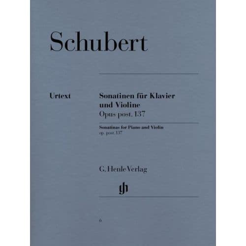 SCHUBERT F. - SONATINAS FOR PIANO AND VIOLIN OP. POST. 137