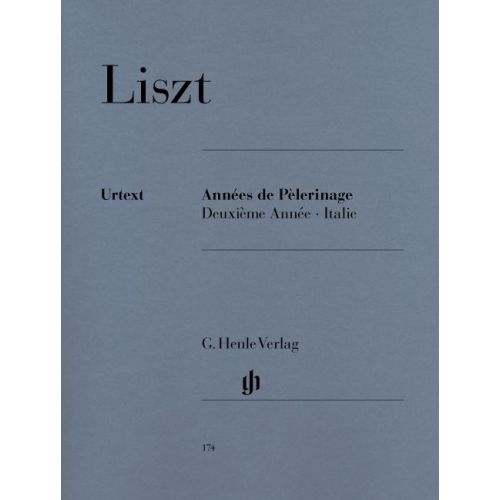 LISZT F. - ANNEES DE PELERINAGE, DEUXIEME ANNEE - ITALIE