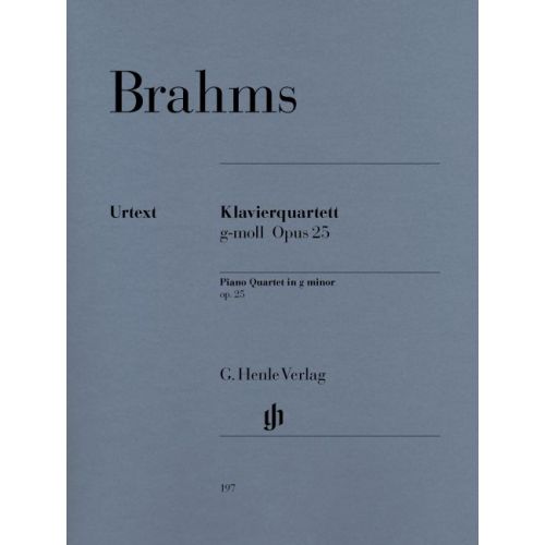 BRAHMS J. - PIANO QUARTET G MINOR OP. 25