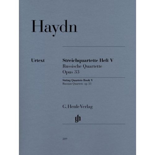 HAYDN J. - STRING QUARTETS VOLUME V, OP. 33 [RUSSIAN QUARTETS]