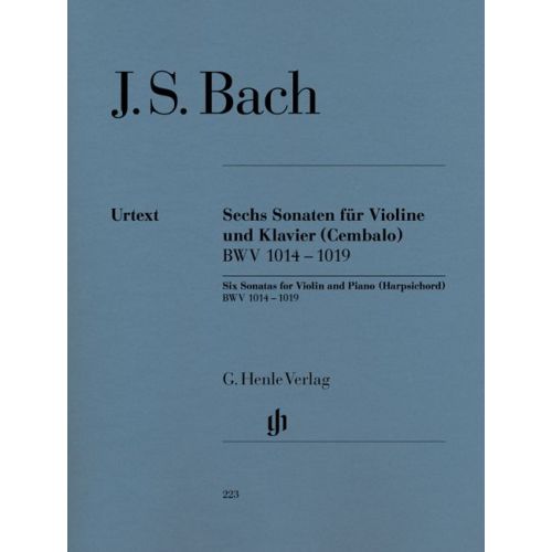 HENLE VERLAG BACH J.S. - 6 SONATAS FOR VIOLIN AND PIANO (HARPSICHORD) BWV 1014 - 1019