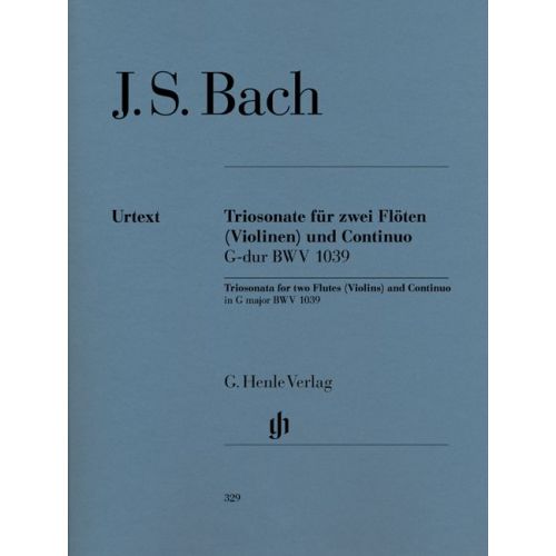 BACH J.S. - TRIO SONATA FOR TWO FLUTES AND BASSO CONTINUO IN G MAJOR BWV 1039