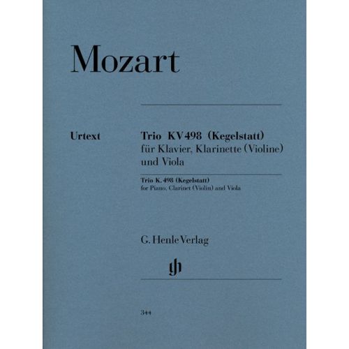 HENLE VERLAG MOZART W.A. - PIANO TRIO E FLAT MAJOR KV 498 (KEGELSTATT-TRIO)