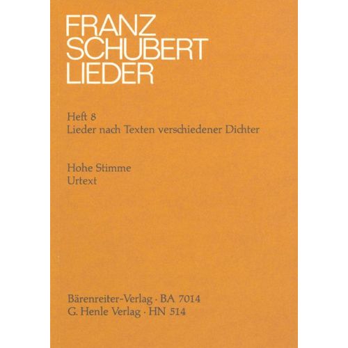 HENLE VERLAG SCHUBERT F. - SONGS WITH LYRICS BY VARIOUS POETS