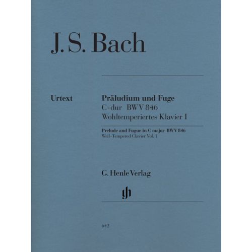 BACH J.S. - PRELUDE AND FUGUE C MAJOR ( FROM THE WELL-TEMPERED CLAVIER PART I) BWV 846