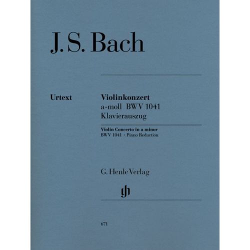 BACH J.S. - CONCERTO FOR VIOLIN AND ORCHESTRA A MINOR BWV 1041
