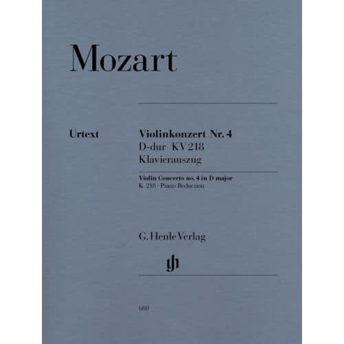 MOZART W.A. - VIOLIN CONCERTO NO. 4 D MAJOR K. 218