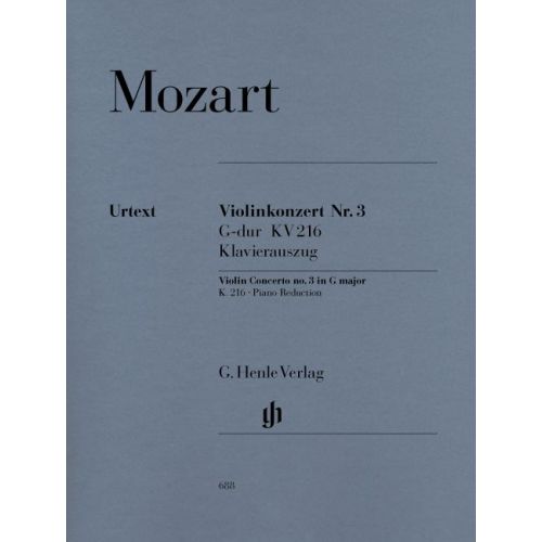 MOZART W.A. - VIOLIN CONCERTO NO. 3 G MAJOR K. 216