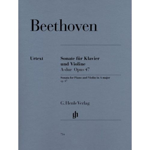 HENLE VERLAG BEETHOVEN L.V. - SONATA FOR PIANO AND VIOLIN A MAJOR OP. 47 (