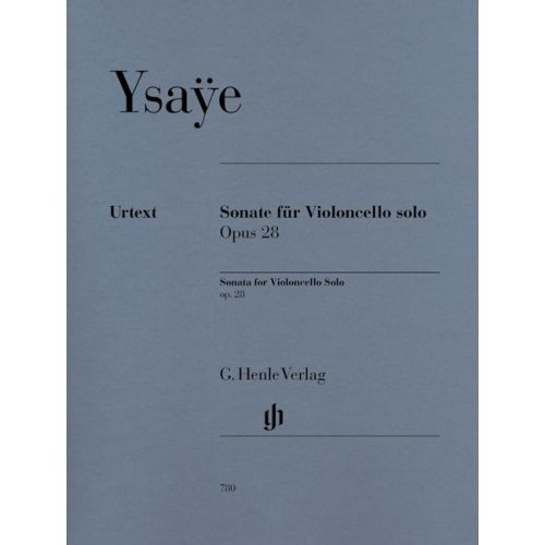YSAYE E. - SONATA FOR VIOLONCELLO SOLO OP. 28