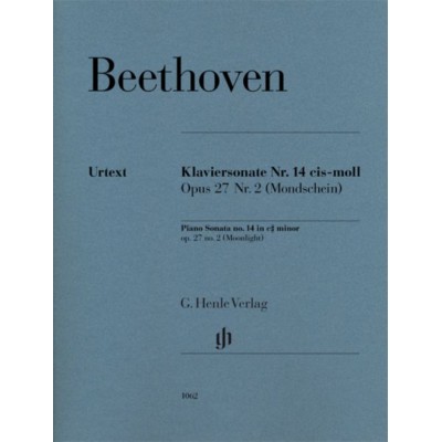 HENLE VERLAG BEETHOVEN L.V. - PIANO SONATA NO. 14 C SHARP MINOR OP. 27,2 [MOONLIGHT]