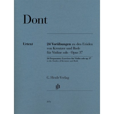 HENLE VERLAG DONT JAKOB - 24 EXERCICES PREPARATOIRES OP.37 - VIOLON SOLO 