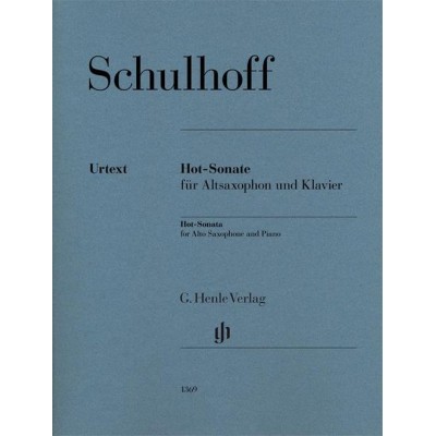 HENLE VERLAG SCHULHOFF ERWIN - HOT-SONATA - SAXOPHONE ALTO & PIANO