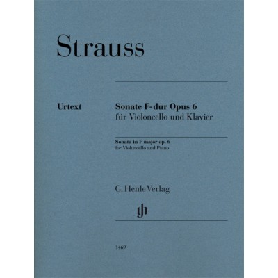 STRAUSS RICHARD - SONATE EN FA MAJEUR OP.6 - VIOLONCELLE & PIANO