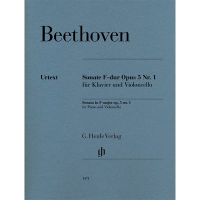 BEETHOVEN L.V. - SONATA IN F MAJOR OP.5 N°1 - VIOLONCELLE & PIANO