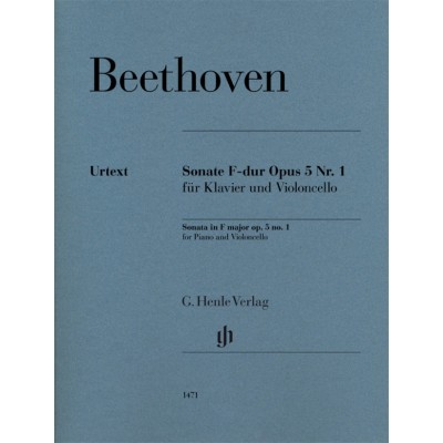 HENLE VERLAG Beethoven L.V. - Sonata In F Major Op.5 N°1 - Violoncelle & Piano
