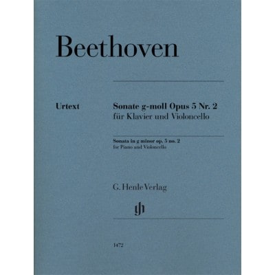 BEETHOVEN L.V. - SONATA IN G MINOR OP.5 N°2 - VIOLONCELLE & PIANO 