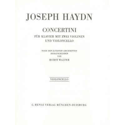 HAYDN J. - CONCERTINI FOR PIANO (HARPSICHORD) WITH TWO VIOLINS AND VIOLONCELLO - PARTIE DE VIOLONCEL