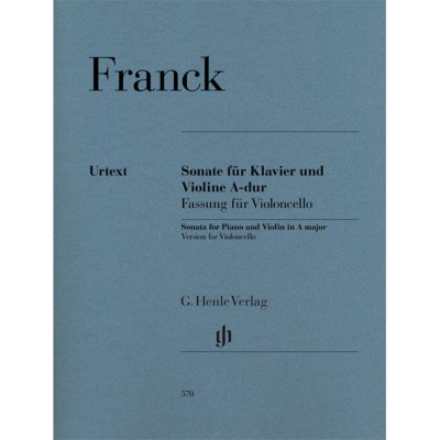 HENLE VERLAG FRANCK C. - VIOLIN SONATA - VERSION FOR VIOLONCELLO 
