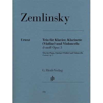 HENLE VERLAG ZEMLINSKY A. - TRIO OP.3