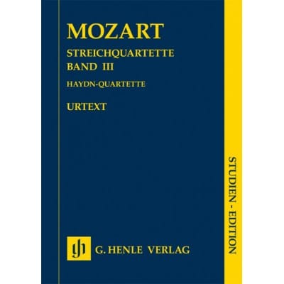 HENLE VERLAG MOZART W.A. - STRING QUARTETS VOL.3 - SCORE