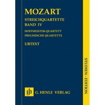 HENLE VERLAG MOZART W.A. - STRING QUARTET VOL.4 - SCORE