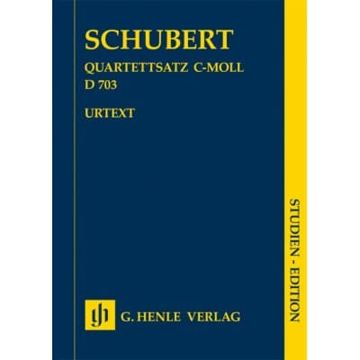 HENLE VERLAG SCHUBERT F. - MOUVEMENT POUR QUATUOR A CORDES EN UT MINEUR D 703 - SCORE