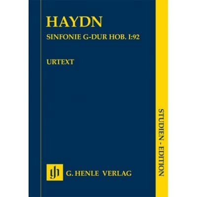 HENLE VERLAG HAYDN J. - SYMPHONIE SOL MAJEUR HOB.I:92 - CONDUCTEUR