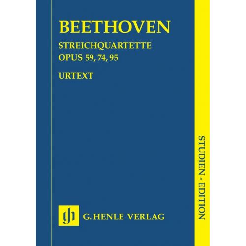 HENLE VERLAG BEETHOVEN L.V. - STRING QUARTETS OP. 59, 74, 95