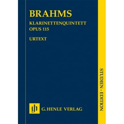 BRAHMS J. - QUINTETTE AVEC CLARINETTE OP.115 - SCORE 