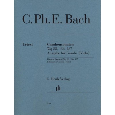 BACH C.P.E. - GAMBENSONATEN WQ 88, 136, 137