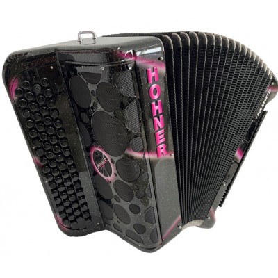 HOHNER Fun Musette 96B Noir Tag Mauve