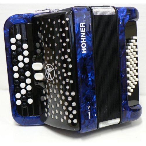 HOHNER NOVA II 40 BLEU TOUCHES BOUTONS