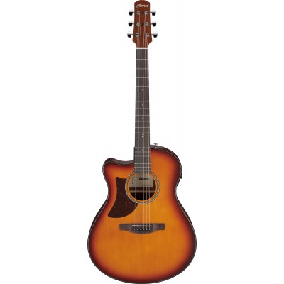 IBANEZ AAM50LCE-OLB Open Pore Light Brown Sunburst Top, Natural Open Pore Back And Sides