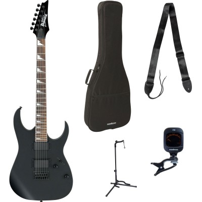 IBANEZ Pack Grg121Dx-Bkf-Black Flat Gio + Accessories