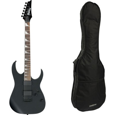 IBANEZ Pack Grg121Dx-Bkf-Black Flat Gio + Gigbag