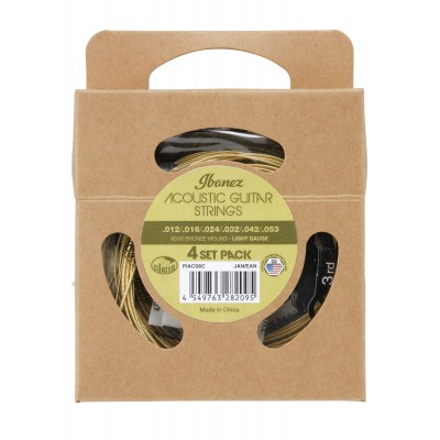 IBANEZ PIACS6c Pack de 4 80/20 Bronze Wound Light 12-53