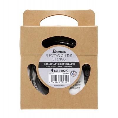 IBANEZ PIEGS6 Nickel Wound Super Light 9-42 Pack de 4