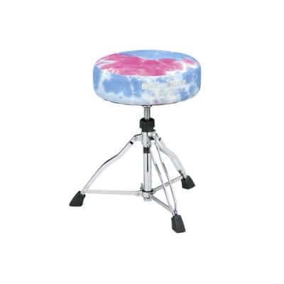 HT430TDPS DRUM THRONE 1ST CHAIR ROUND RIDER FLUORESCENT PINK SKY SEAT