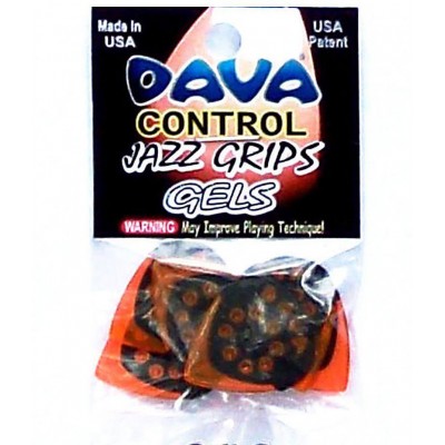 DAVA Médiators Jazz Grips Gel, Sachet De 6 Pieces.