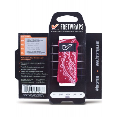 GRUVGEAR FretWraps, Red Bandana - Large