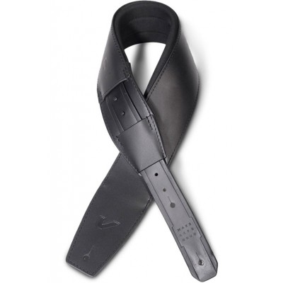 John Patitucci Signature - Courroie cuir, dos néoprène extra longue - Black