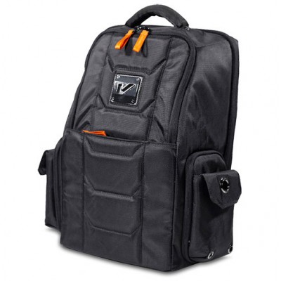 GRUVGEAR Club Bag - Flight-Smart Tech Backpack - Black-Orange